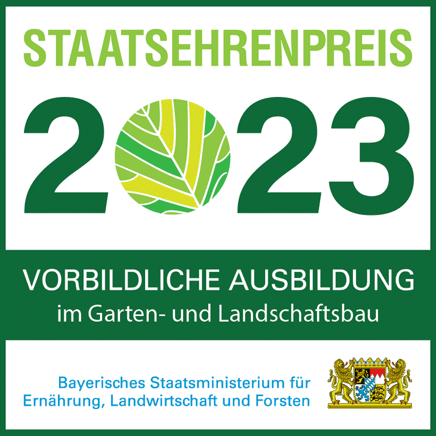 Staatsehrenpreis 2023 Vorbildliche Ausbildung GaLa-Bau