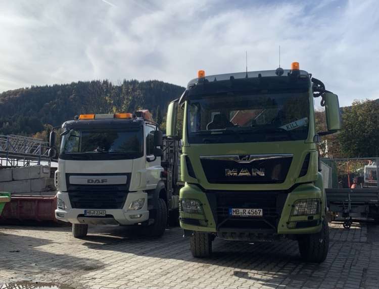 LKW Garten Reichl Baustellenlogistik und Transporte Bad Wiessee